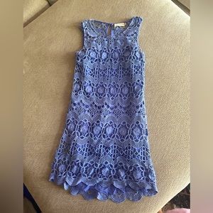 Periwinkle 4 Love and Liberty lace/embroidered dress with slip dress included